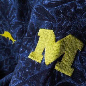 Michigan Wolverines Tommy Bahama Blue Safari Polo (M) NEW!!! 🏈  🏈
